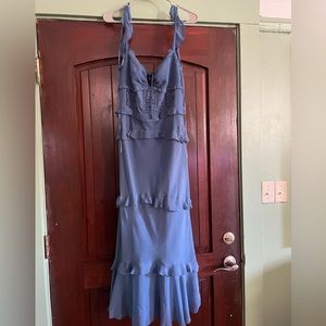 Wedding guest Dress! Blue ruffle dress - ASOS